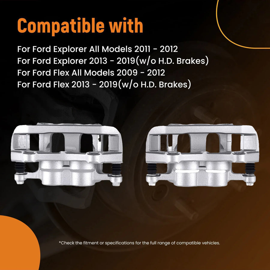 Front Brake Caliper Set for Ford Explorer/Flex/Taurus & Lincoln MKS/MKT 2009-2019