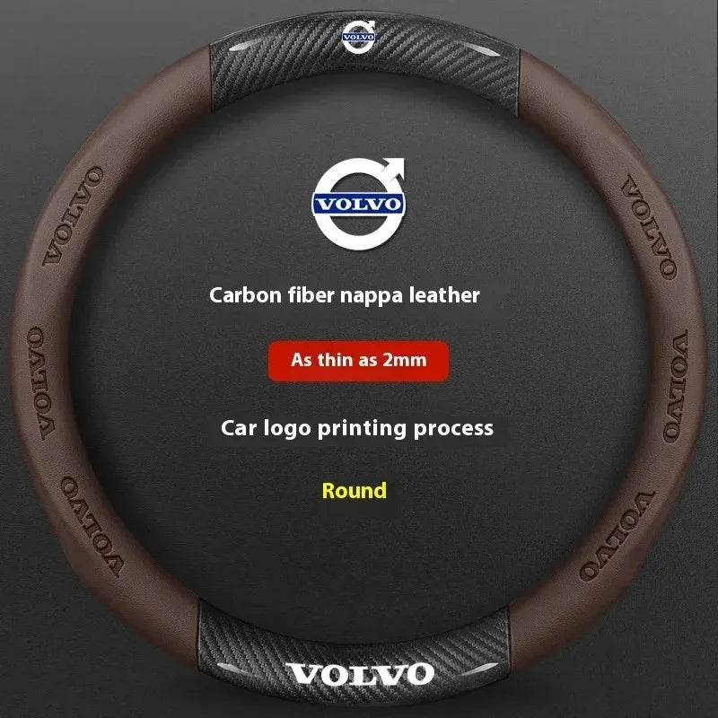 Carbon-Fiber-Leather Steering Wheel Cover – Select Volvo Models