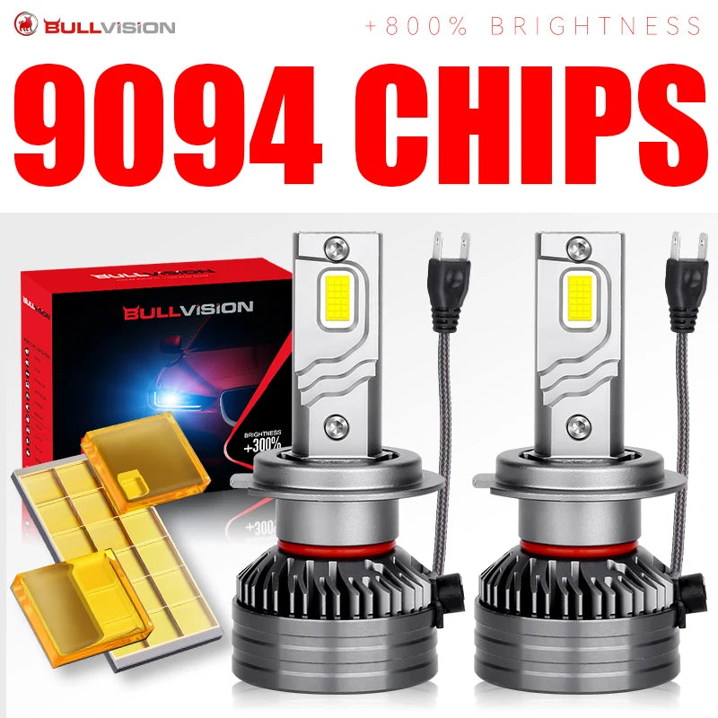 H1/H4/H7/H11/9005/9006 LED Headlight Bulb – 6000K, CANBUS