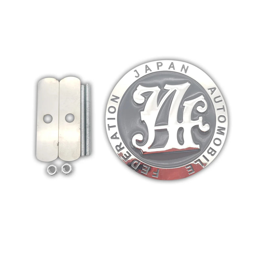 JAF-Style 82 mm Metal Grille Badge - Multiple Colors