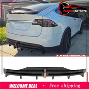 Matte Black LED Rear Diffuser – 2016–2020 Tesla Model X