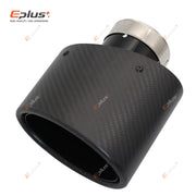 Universal Angled Oval Carbon-Fiber & Stainless Steel Exhaust Tip