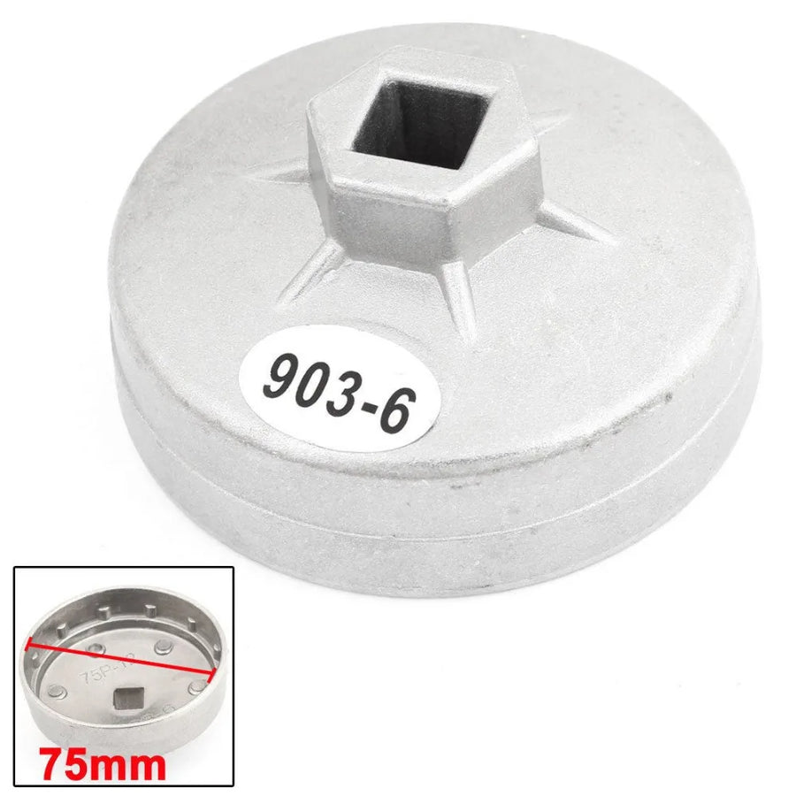 1/2-Inch Drive Aluminum Oil Filter Cap Wrench, 74-92mm Options