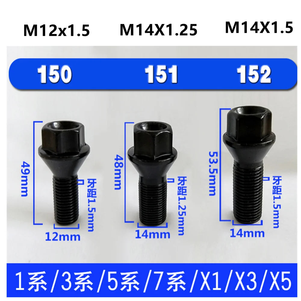 M12X1.5 Lug Nuts for BMW (M12*) Hex Wheel