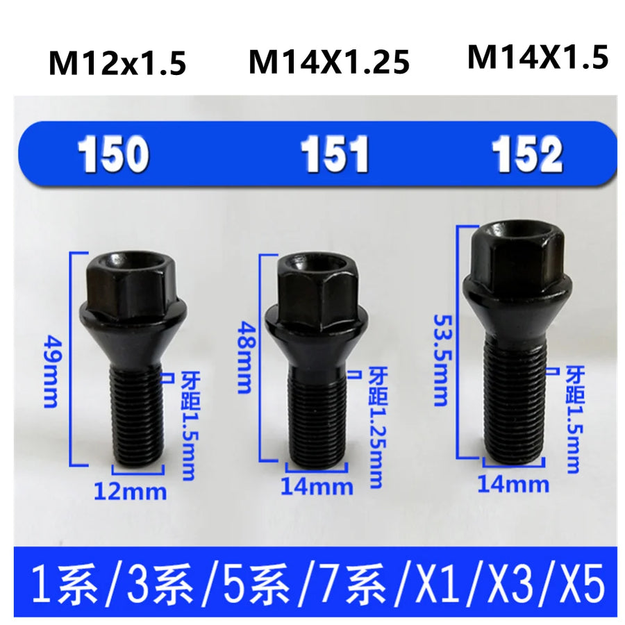 M12X1.5 Lug Nuts for BMW (M12*) Hex Wheel