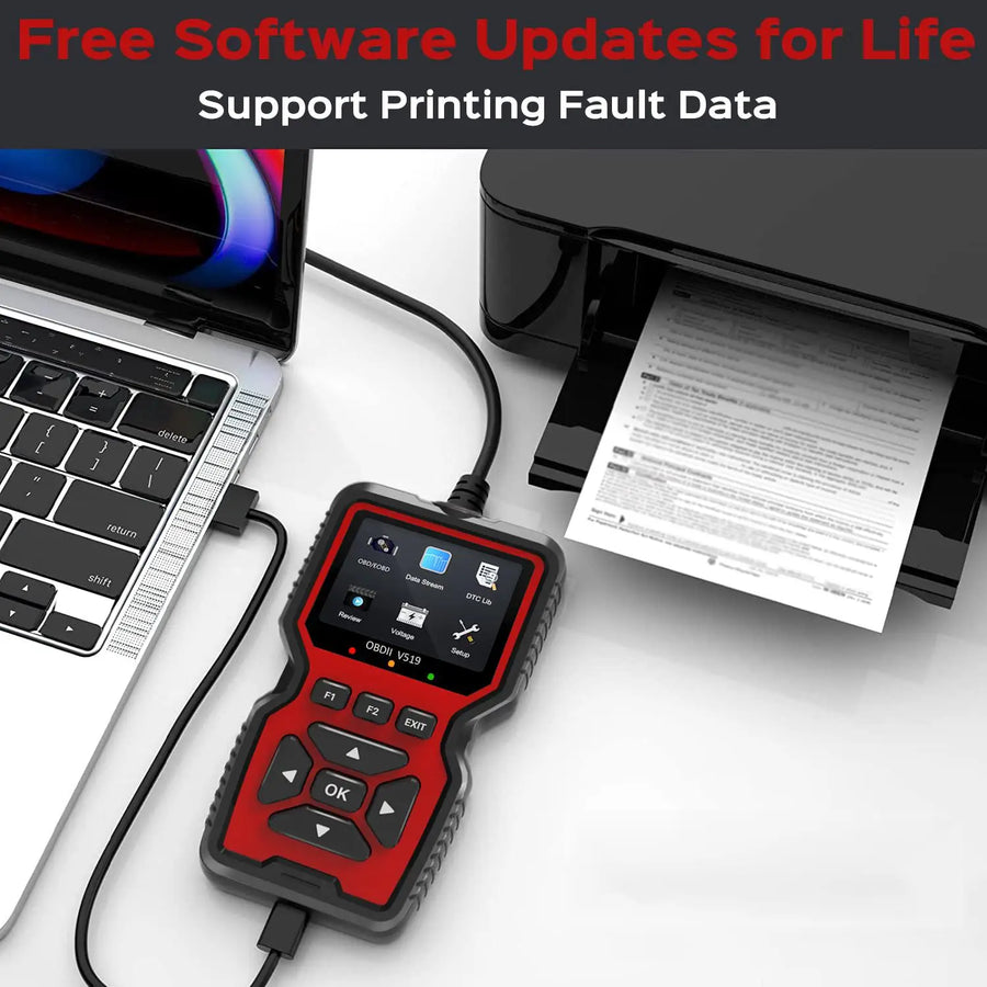 V519 OBD2 Code Reader with Live Data