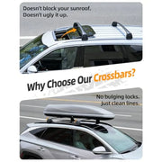 Black Roof Rack Crossbar Set for 2019–2025 Hyundai