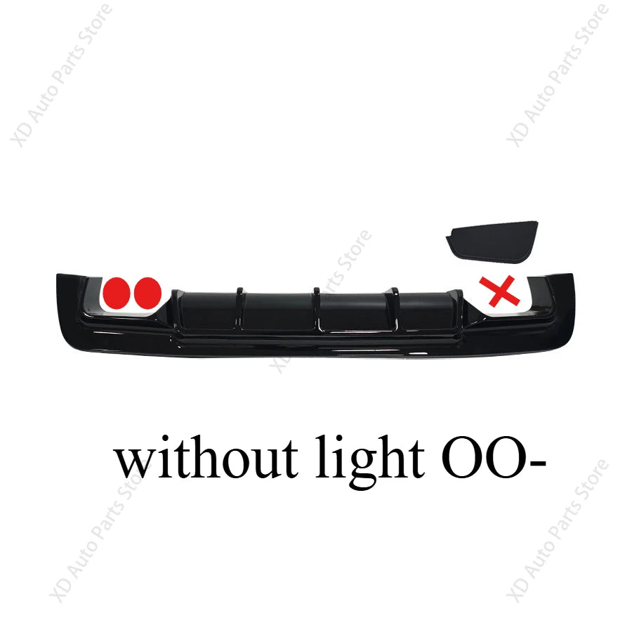 Rear Bumper Diffuser with Light Option for BMW 5 Series E60 M Sport