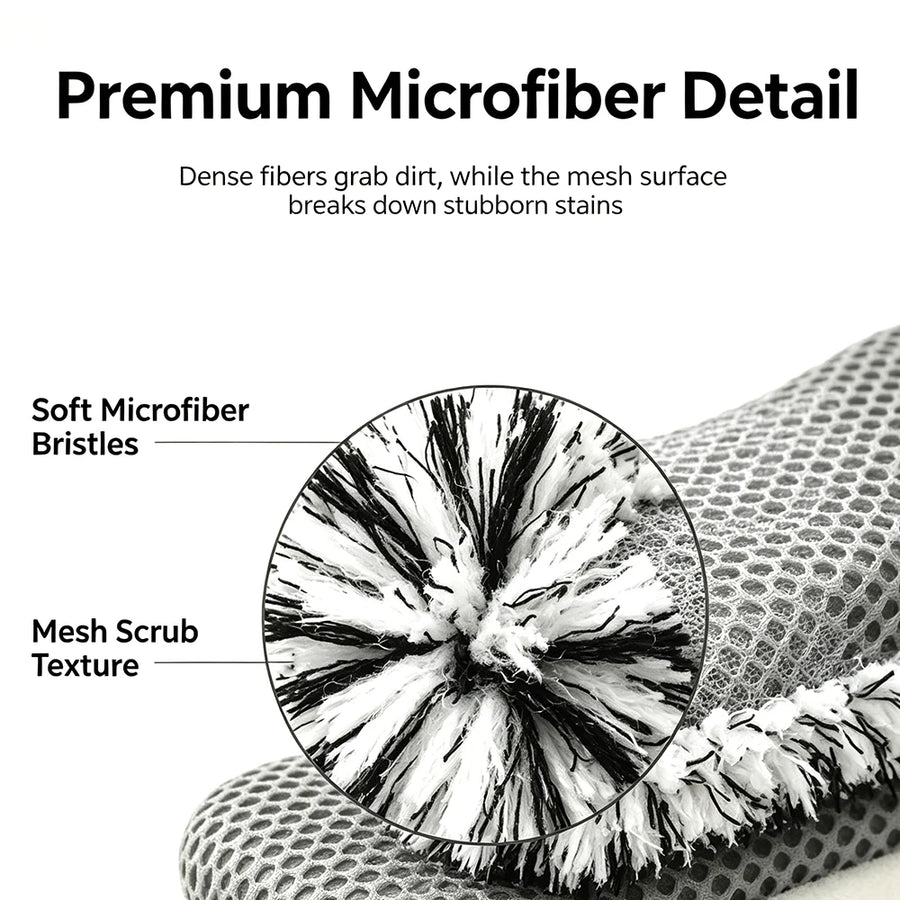 Dual-Sided Microfiber Car Wash Sponges - 24 x 12 x 5 cm