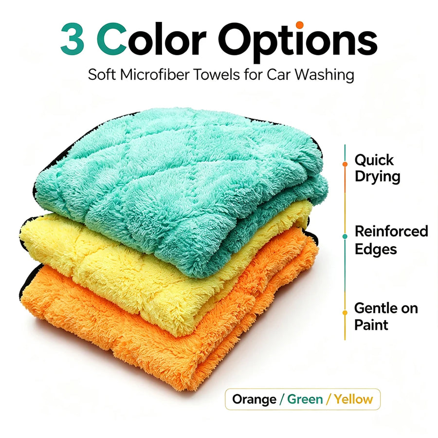 850 GSM Quilted Microfiber Detailing Towel, 40 x 40 cm