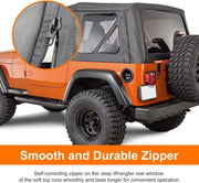 Premium Rear Soft Top Upper Skins 4-Piece for Jeep Wrangler TJ 1997-2006