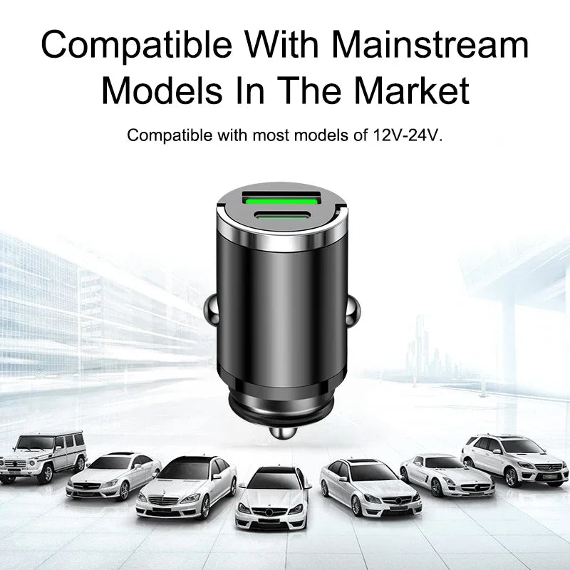 Dual-Port USB Car Charger – Multiple Fast-Charge Styles