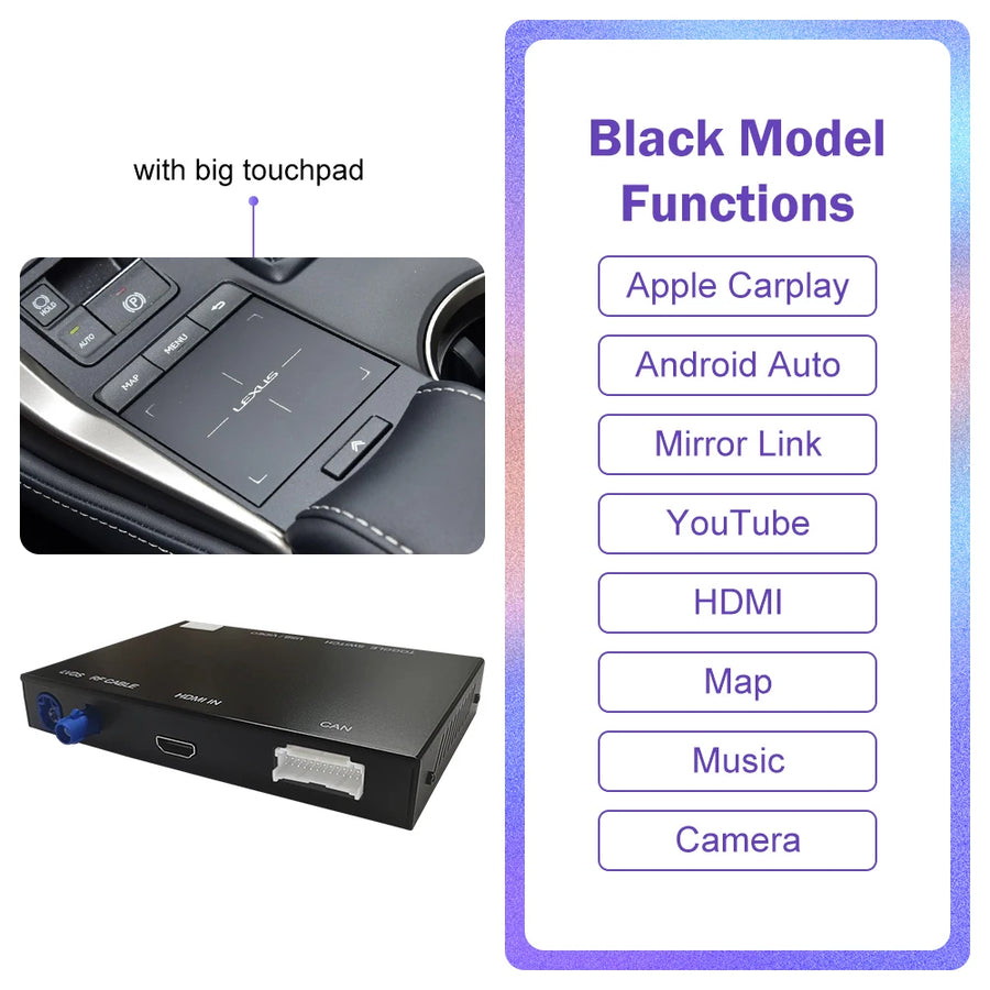 Wireless CarPlay and Android Auto Interface for Lexus 2014-2019