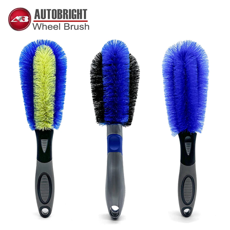 Blue Wheel & Tire Cleaning Brushes - Single or 3-Piece Set