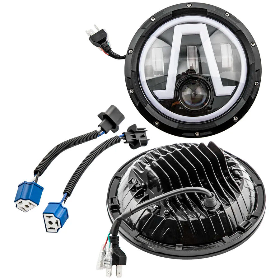 7-Inch LED Headlight Assemblies for Jeep/Hummer – Pair