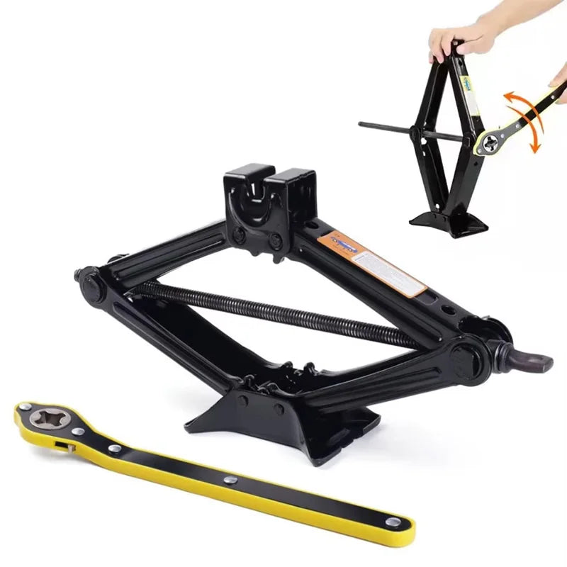 Portable Scissor Jack and Wrench Set, 0.8-2 Ton Options