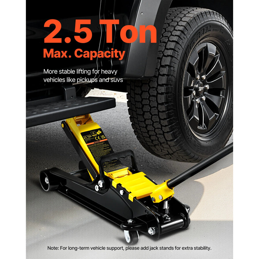 2.5-Ton Low-Profile Hydraulic Floor Jack with Single-Piston Quick Lift
