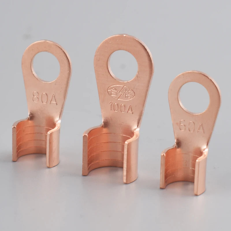 Copper Battery Cable Ring Lug Terminals - 10 or 50 Pieces