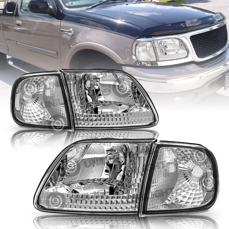 Headlight and Corner Light Set for Ford F-150 1997–2003 – 4-Piece