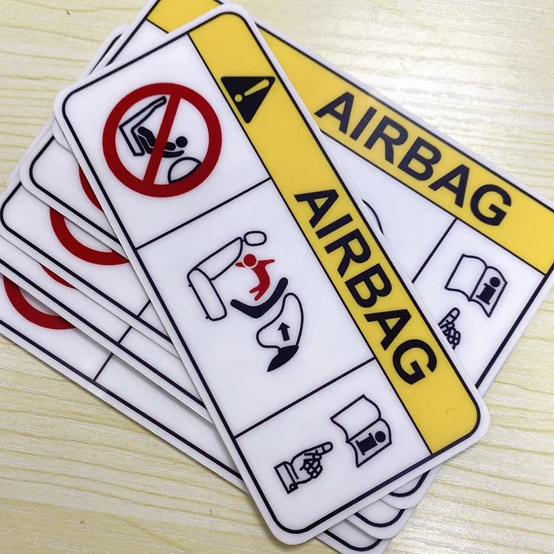 Airbag Warning Waterproof Vinyl Car Decal