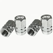 4-Piece Aluminum Tire Valve Cap Set for Jeep Models