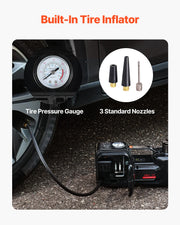 5-Ton 12V Electric Scissor Jack and Impact Wrench Tire Change Kit