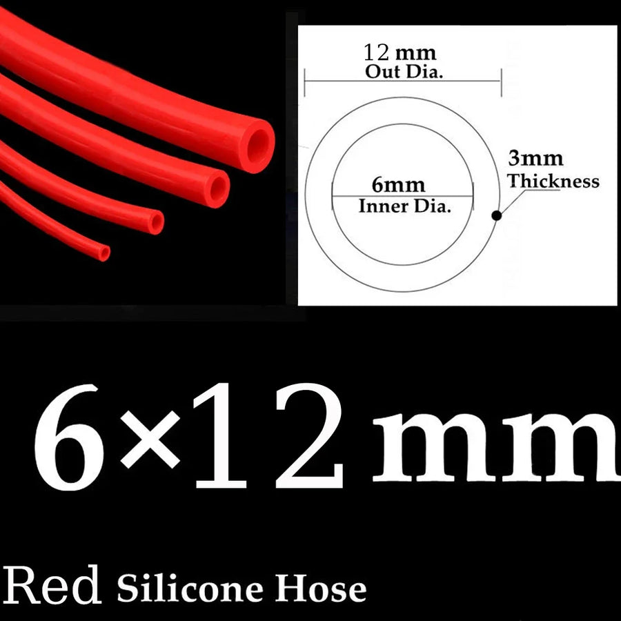 Universal Silicone Vacuum Hose, 3-14mm Size Options