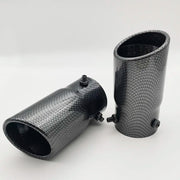 Universal Carbon-Fiber & Stainless Steel Exhaust Tip, 70/76mm