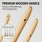 5-Piece Wooden Handle Boar Bristle Detailing Brush Set