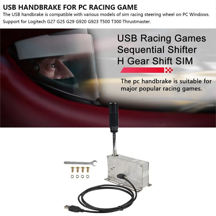 PC USB Sim Racing Games Sequential Shifter H Gear Shift for Logitech G25 G27 G29 G920 G923 Thrustmaster