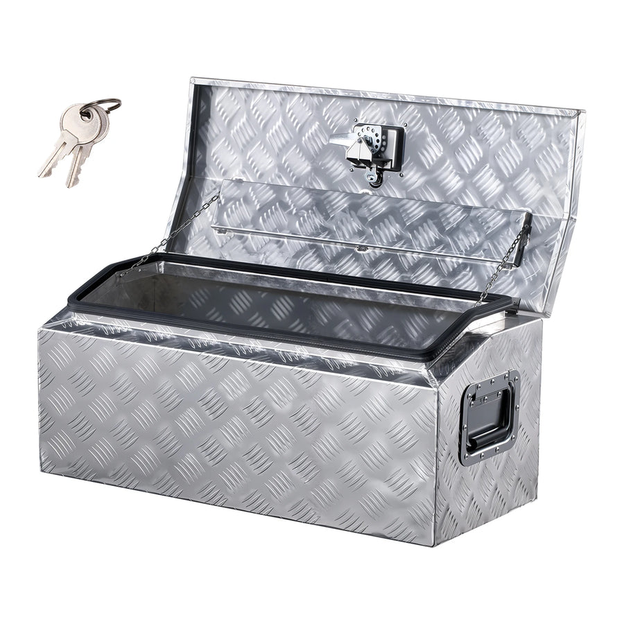 Aluminum Truck-Bed Toolbox with Lock – Multiple Sizes