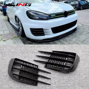 Gloss Black Front Bumper Lip & Splitter for 2008–2012 Volkswagen Golf