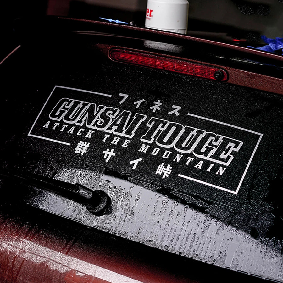 Gunsai Touge Reflective Rear Windshield Decal
