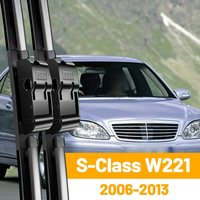 Front Windshield Wiper Blade Set for Mercedes-Benz S-Class Window 27"+27" 2006-2013