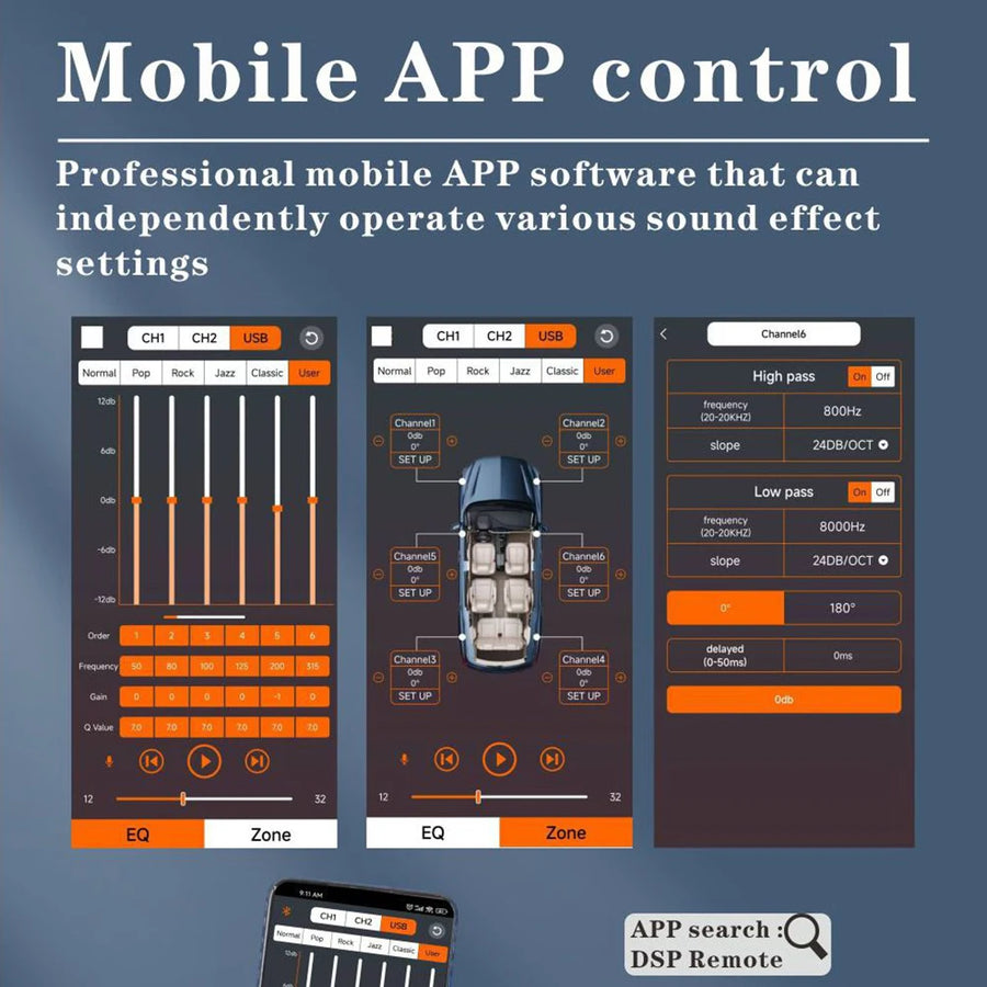 260W Car DSP Digital Audio Processor