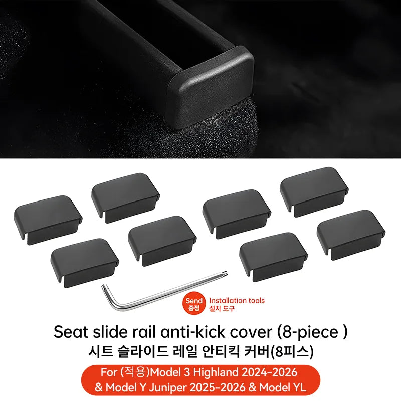 Seat Rail End Cover Set for Tesla Model 3/Y Highland and Juniper