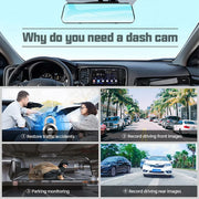 1080P Dual Mirror Dash Cam