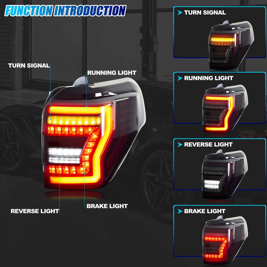 Toyota 4Runner 5th-Gen Sequential LED Tail Light Pair – 2010–2024