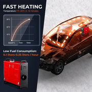 For Car RV Indoors Diesel Air Heater 8KW 12V 24V APP Bluetooth 110V AC Adapter