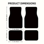 Checkered Universal Car Floor Mats – 4-Piece Set