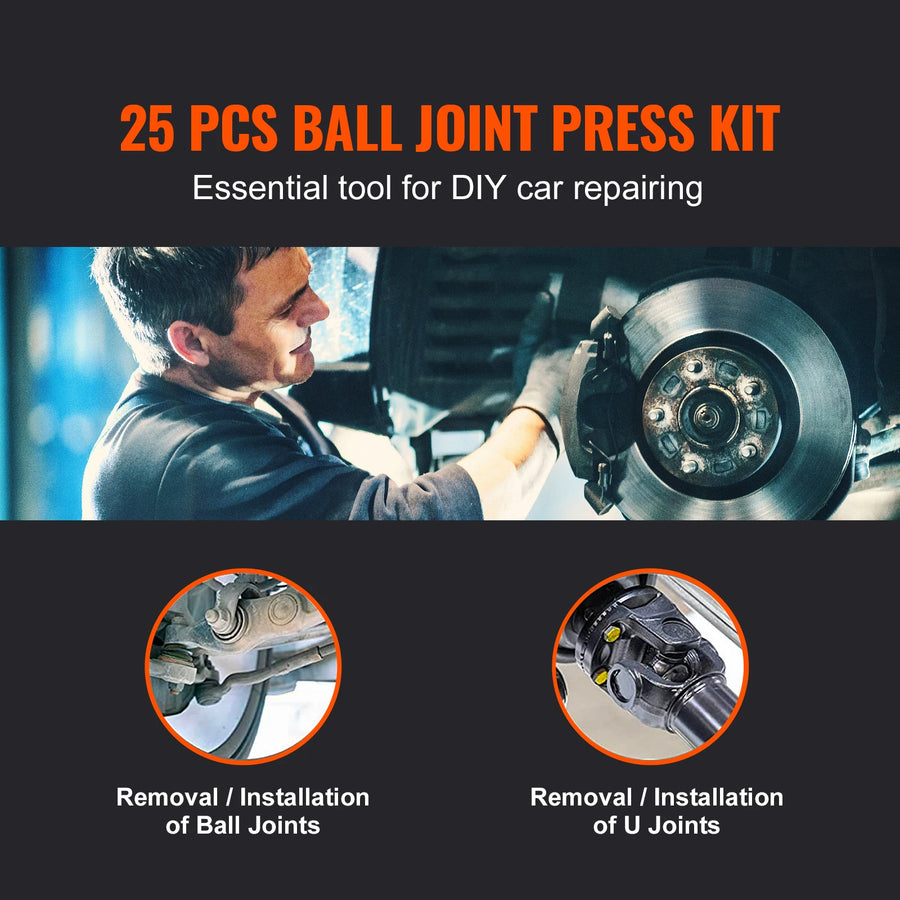 25-Piece Ball Joint Press and Removal Tool Kit