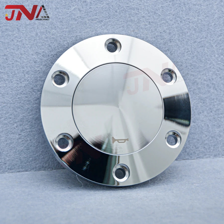 Universal Horn Button Chrome Billet Suit Classic Steering Wheel Horn Push Cover 70MM PCD