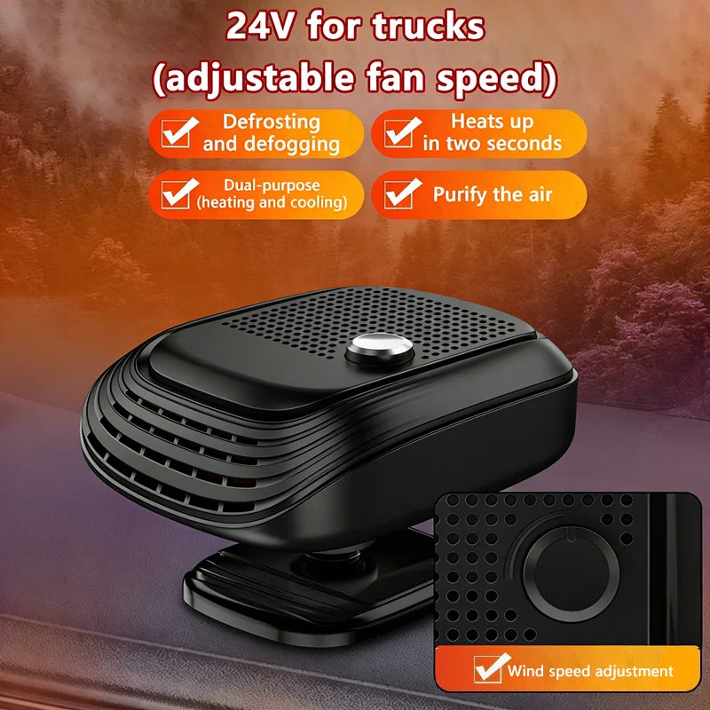 12V 24V Portable Car Heater and Defroster Fan