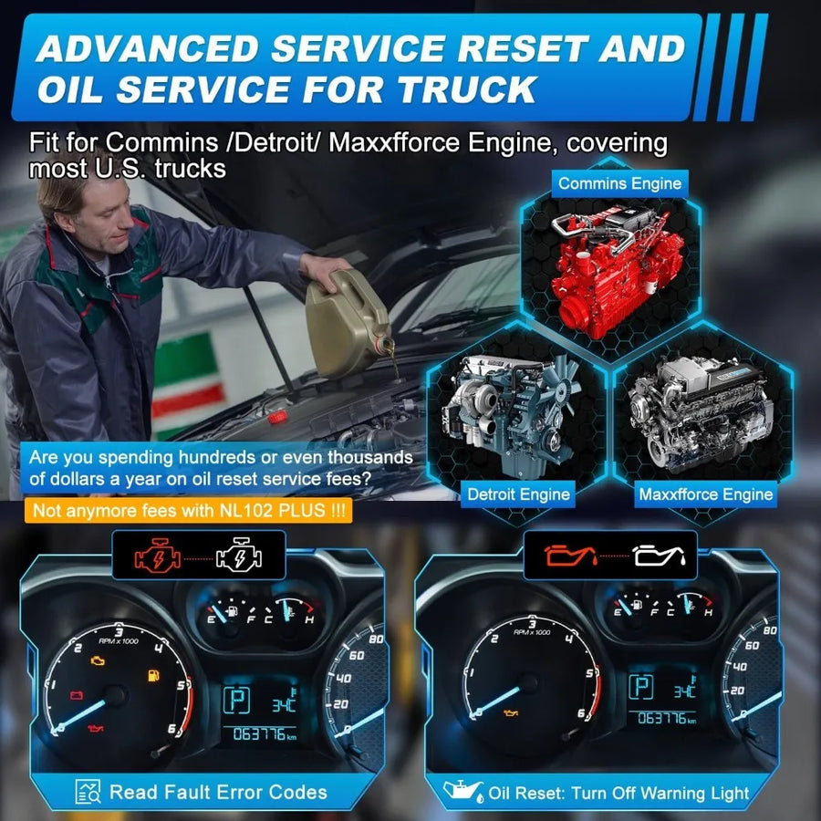 NEXAS NL102 Plus Heavy-Duty Diesel Diagnostic Scanner