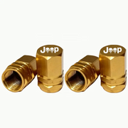 4-Piece Aluminum Tire Valve Cap Set for Jeep Models