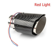 Universal Car Modified Exhaust Muffler Tip Pipe LED Red/Blue Light Outlet Exhaust Pipe Tail Throat