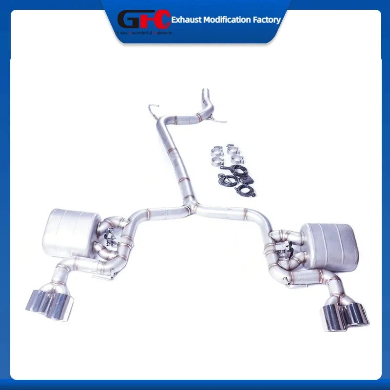 Stainless Steel Valved Cat-Back Exhaust System for Audi A4 A5.5 A4 A5 2016-2023