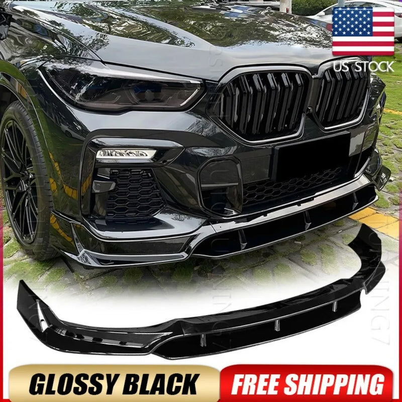 Gloss Black Front Lip Kit – 2020–2023 BMW X6 G06 M Sport