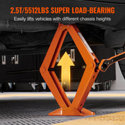 2.5-Ton Portable Scissor Jack with 3.7-17.1 Inch Lift Range