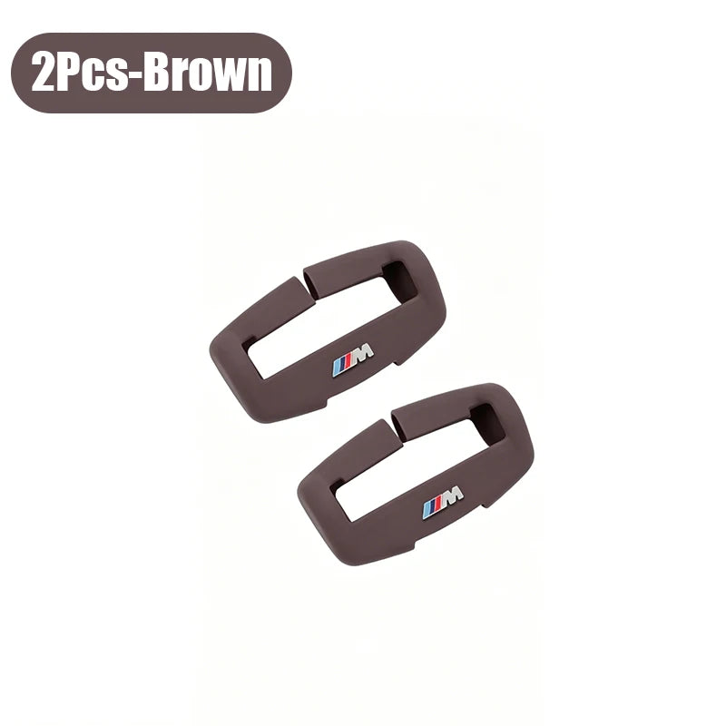 1/2-Piece Silicone Car Seat Belt Buckle Protective Cover Decorative for BMW E90 G80 M3 G30 M5 F82